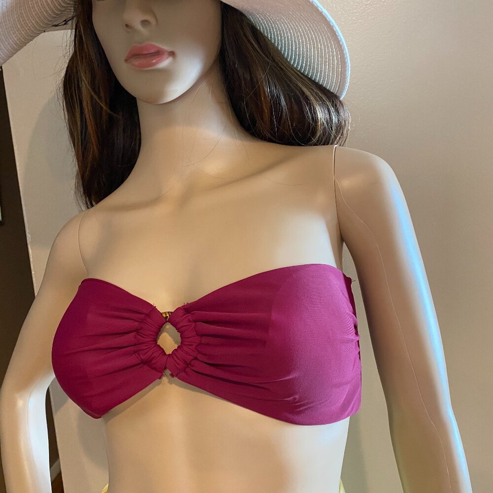Zaful Padded Bandeau strapless Bikini Top Size 8 NWT
